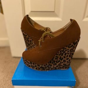 Fairly new leopard wedges!!!!